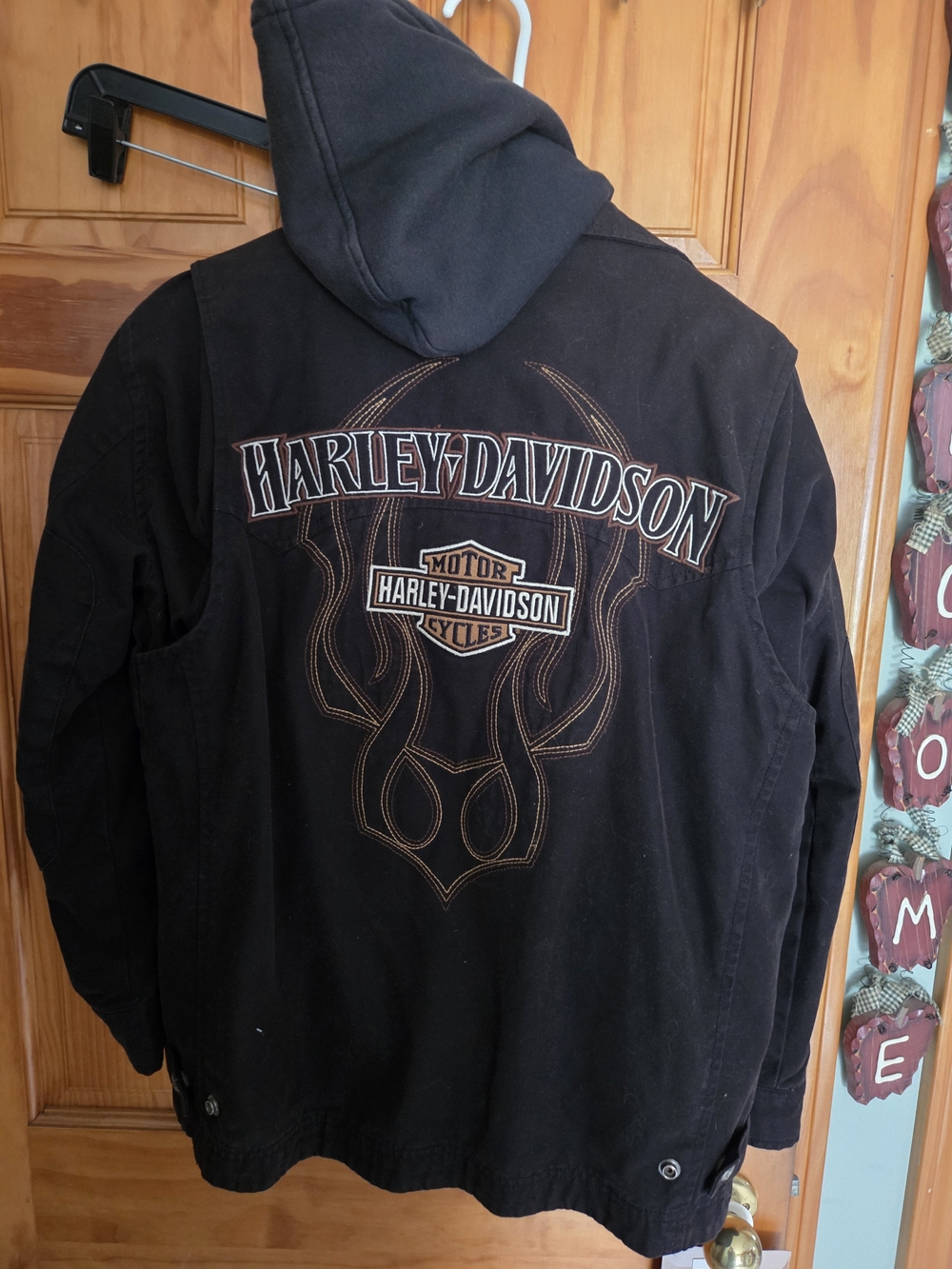 Harley-Davidson Women's Black Logo Hooded Jacket Small-medium